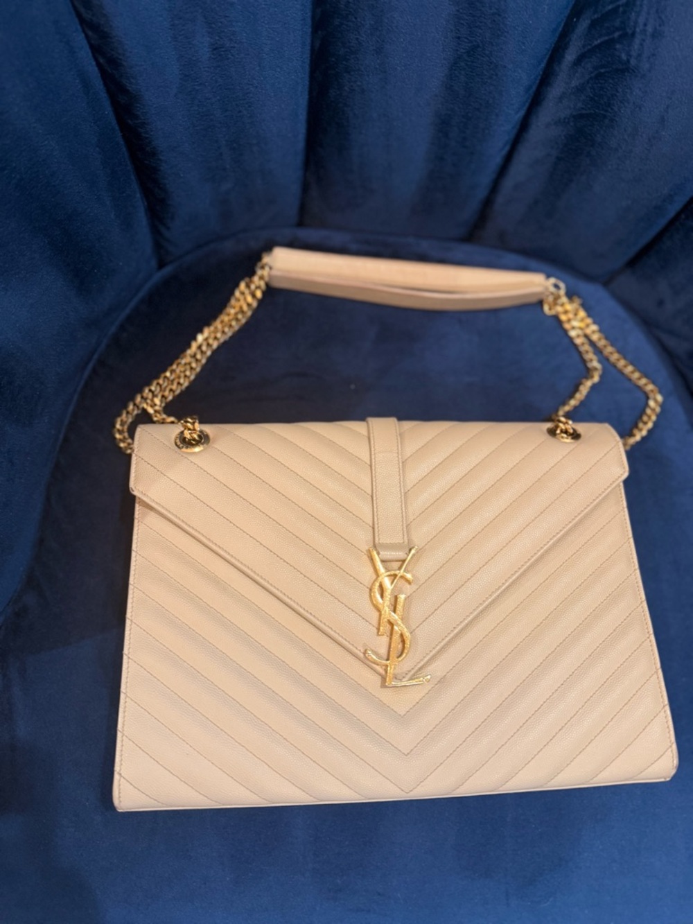 YVES SAINT LAURENT Beige Matelasse Bag Excellent condition - Picture 1 of 12